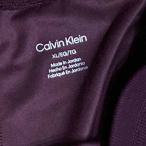 Calvin Klein velvet maroon/ burgundy joggers XL women - Picture 2 of 3